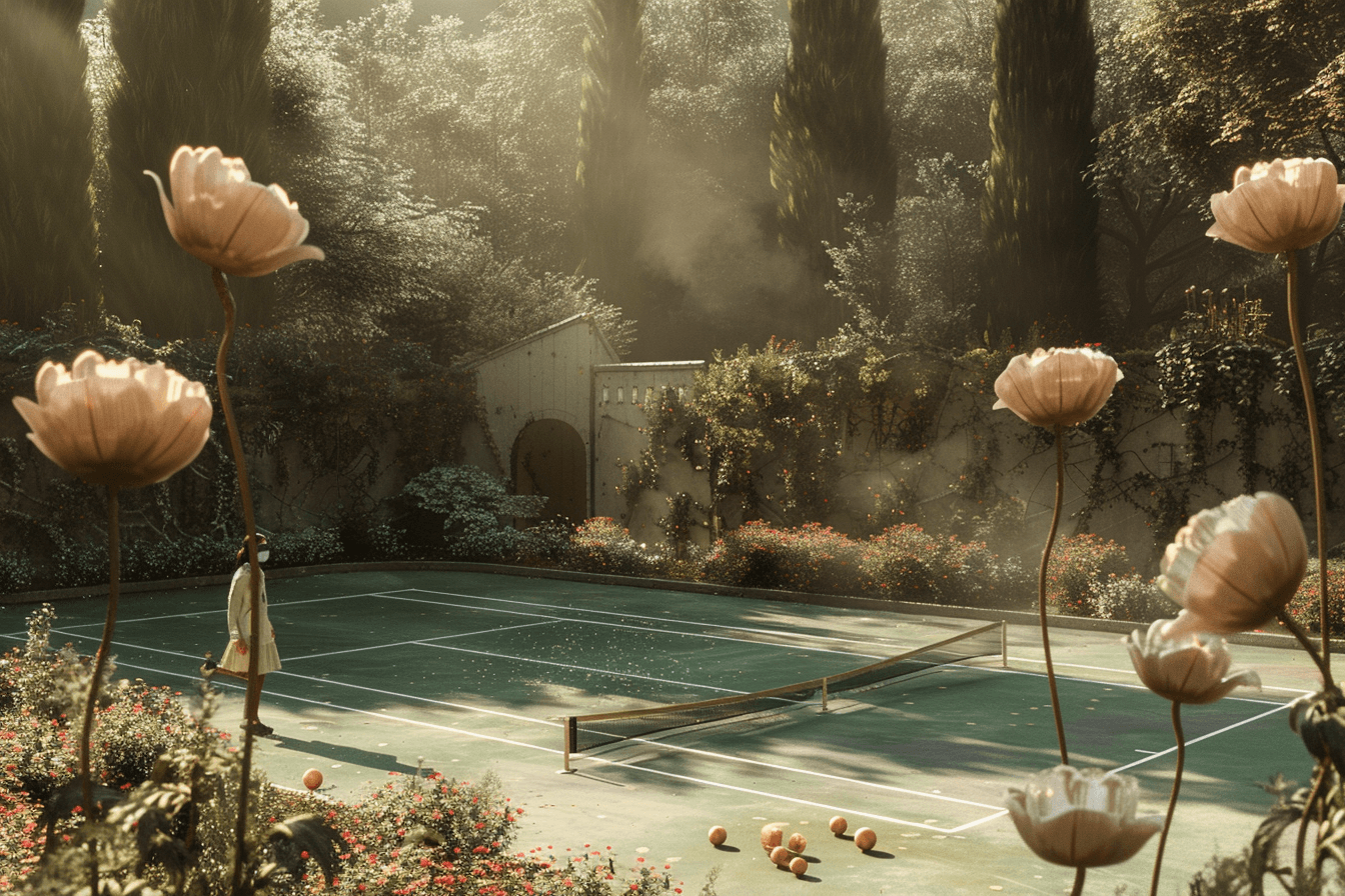 Empty tennis court representing hotel invisibility in AI search - when properties lack AI-readable data, they remain unseen by 800 million travelers using ChatGPT and Claude for trip planning